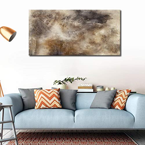 arteWOODS Vintage Abstract Wall Art for Living Room Decoration Dark Brown Sepia Abstract Painting Prints Artwork Canvas Picture for Bedroom Wall Decor Framed Ready to Hang 20\