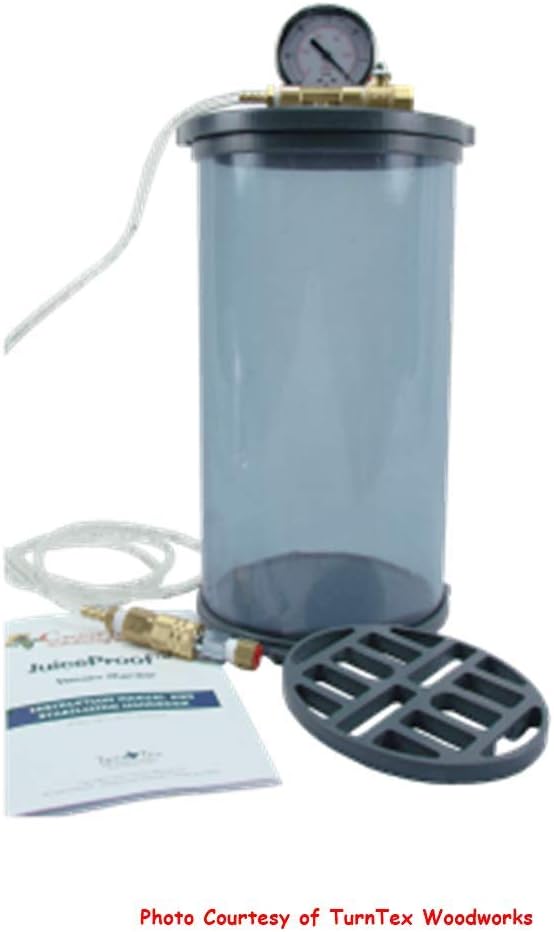 6'' x 12" Diameter JuiceProof Vacuum Chamber Turntex Woodworks