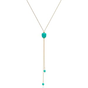 CUFELMU Long Y Necklace for Women, Adjustable Sliding Bead Lariat Necklace, Colorful Chunky Acrylic Statement Necklace for Bo