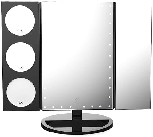 Easehold 35 countertop mirror with 35 LEDs and 10x magnification