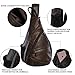Leather Sling Bag Backpack, Multipurpose Outdoor Chest Bag Crossbody Bag for Men & Women 15L