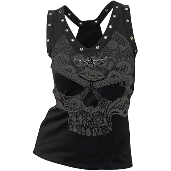 Multicolor Rhinestone Cross and Angel Wings Racer Back Tank