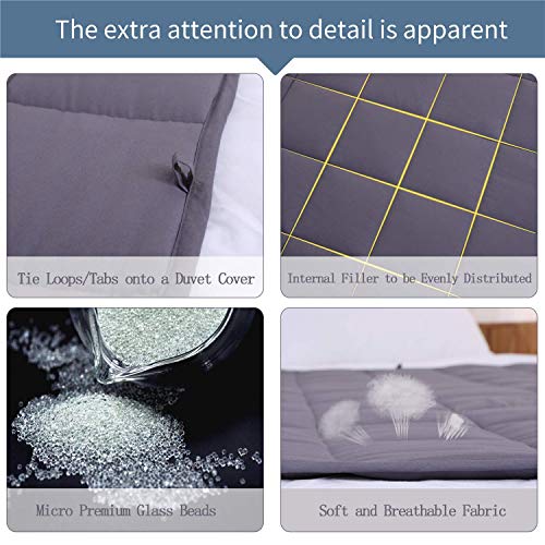 Kpblis Weighted Blanket 10 lbs 40" x 60" for 80120 lbs, 7 Layers Heavy