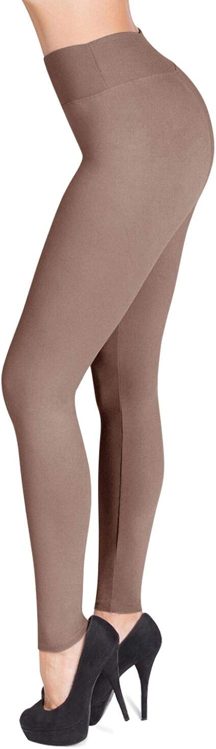SATINA High Waisted Leggings - 25 Colors - Super Soft Full Length Opaque Slim at  Women’s Clothing store