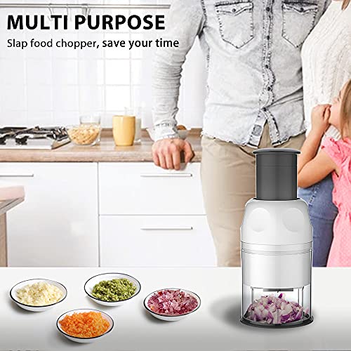 Yum Crispy Food Chopper,Easy to Clean and Cut Onions Chopper Hand Held Vegetable Chopper to Chop