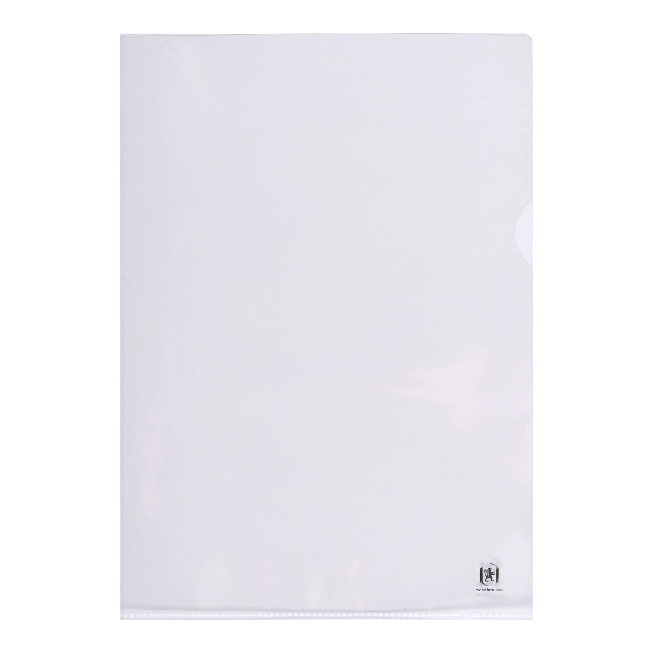 Oxford transparent sleeves Premium 100 pack for A4 made of PP plastic, crystal clear, document-proof, transparent, colorless at the top and open on the side