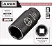 ARES 25005-1/2-Inch Drive 6 Point Axle Nut Socket (34MM) - Extra Deep Impact Socket for Easy Removal of Axle Shaft Nuts