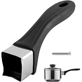 Bakelite Pot Handle, Heat-Resistant Cookware Handle Replacement with Anti-Scalding Grip, Removable Cook Ware Pans Handles with Screw for Cookware Sauce pan and Skillet(Black)