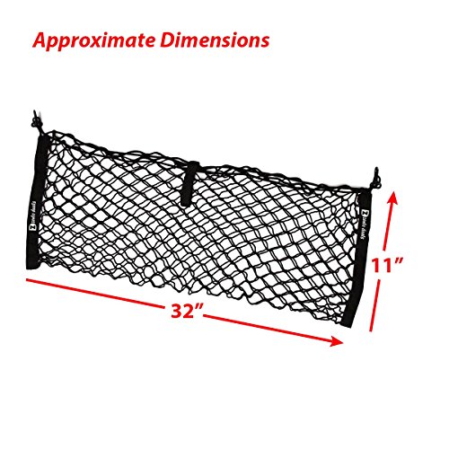 Zento Deals Black Mesh Net Hammock Cargo Storage Vehicle Organizer Premium Quality