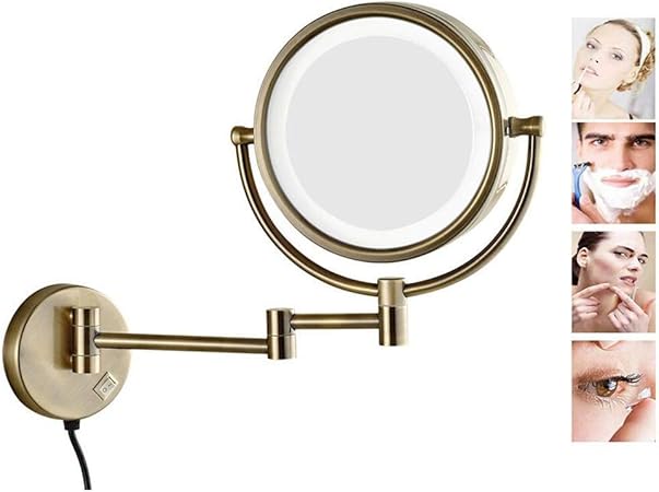 qazxsw Schminkspiegel beleuchtet, Kosmetikspiegel Vergrößerung