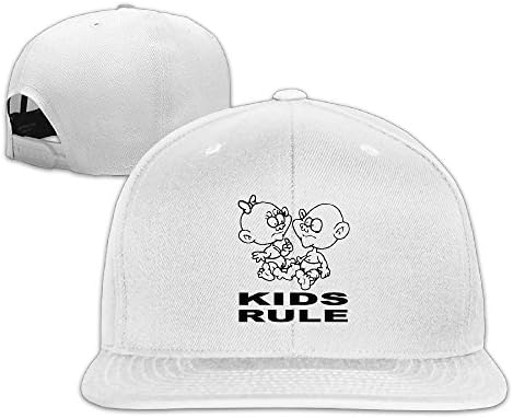Kids Rule T-shirt Cotton Pattern Unisex Hiphop Hat Stretchy Baseball Cap