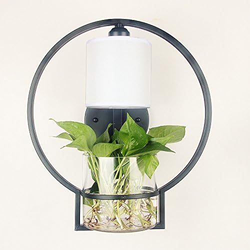 AHFZHASK New Chinese Modern Minimalist LED Wall Bedroom Corridor Aisle Lights Nordic American Bedside hydroponic Plant Wall lamp, Monochrome Warm Light 7wLED