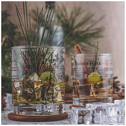 Alice in Wonderland Whiskey Glasses (Set of 2) - Alice-in-Wonderland.net  shop