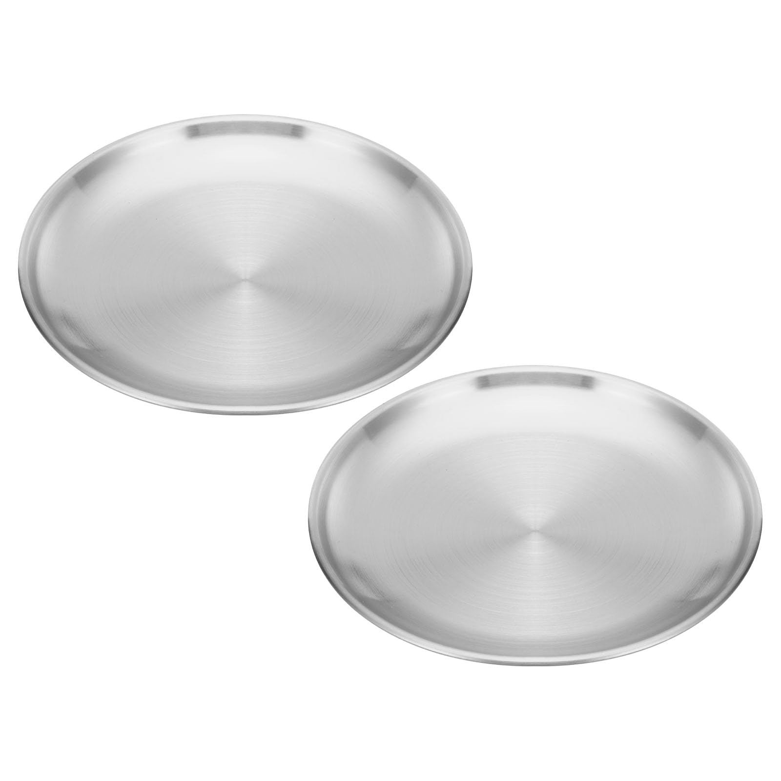 PATIKIL 5.5" Dia. Incense Burner Plate, 2 Pack Coil Incense Holder Alloy Ash Catcher Fireproof Incense Cone Pad Tray for Yoga Spa Room Office, Silver Tone