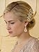 Mariell Bridal, Prom or Wedding Crystal Hair Comb in Gold with Vintage Scrolls