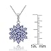 Ice Gems Sterling Silver Tanzanite Flower Cluster Necklace