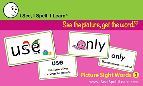 I See, I Spell, I Learn - Picture Sight Words Flashcards Set 3