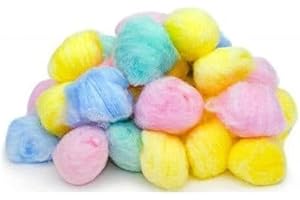 Yuktha Cotton Balls, Multicolor, Soft and Gentle, 50 Pieces