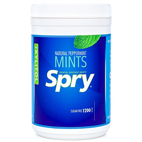Spry Xylitol Mints, Peppermint, 1200 Count Breath Mints That Promote