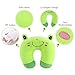 H HOMEWINS Travel Pillow for Kids,Cute Animal Neck Pillow for Boys Girls,Soft Neck Head Chin Support Pillow,Travel Accessories for Airplane, Car, Train,Recline(Frog)