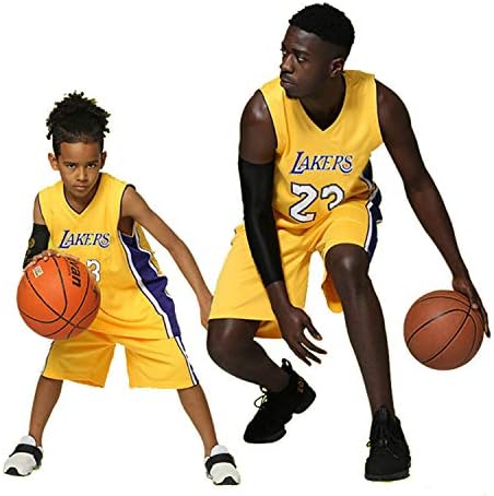 Yezelend Kids Boys Girls Men Adults NBA Lebron James #23 Lakers Basketball Jerseys Summer Suits Kits Top+Shorts 1 Set