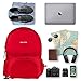 Lightweight Durable Backpack Foldable Tote Bag Camping Outdoor Hiking Daypack (Red)