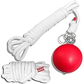 OOHGLITZ Meteor Hammer Rope Dart with Rubber Exercise Ball - Chinese Kung Fu Martial Arts Soft Training Equipment for Beginners - Extra Cotton Rope Included