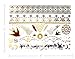 Terra Tattoos Gold Metallic Temporary Tattoos Waterproof Nontoxic Long Lasting Perfect for Beach, Festivals, & more (Celestial)