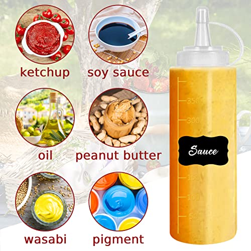 Hajoyful Squeeze Bottle Condiment Squeeze Bottles Plastic ketchup