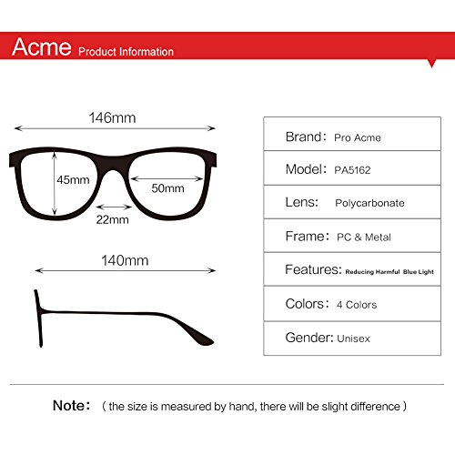 Pro Acme Vintage Inspired Semi-Rimless Clubmaster Clear Lens Glasses Frame Horn Rimmed (Tortoise)