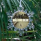 AMC TV Show The Walking Dead Snowflake Multi Color Blinking Holiday Christmas Tree Ornament