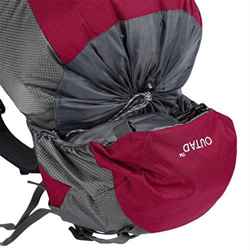 OUTAD-60L55L5L-Hiking-Backpack-Camping-Backpacking-Mountaineering-Hiking-Multi-Day-Pack-Red