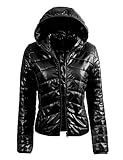 LE3NO Women's Fitted Zip Up Jacket with Hood