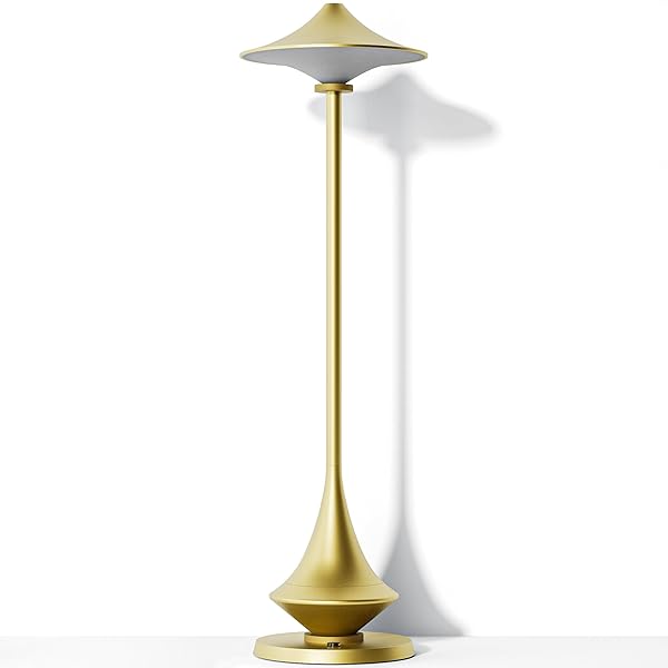 TIMJORMAN MODERN MINIMALIST CORDLESS TABLE LAMP,RECHARGEABLE,ALUMINUM ALLOY BODY...