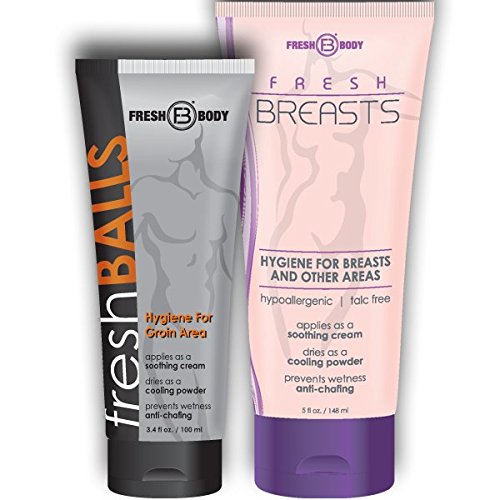 Fresh Body Fresh Balls Fresh Breasts Male Female BUNDLE Pack Special! (Male & Female Antiperspirant Hygiene Lotion),Multi-colored,8.4 oz