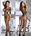 ZIUMUDY Women Sexy Lingerie Open Crotch Sleeves Bodystocking Sleepwear Tights, One Size (Black)