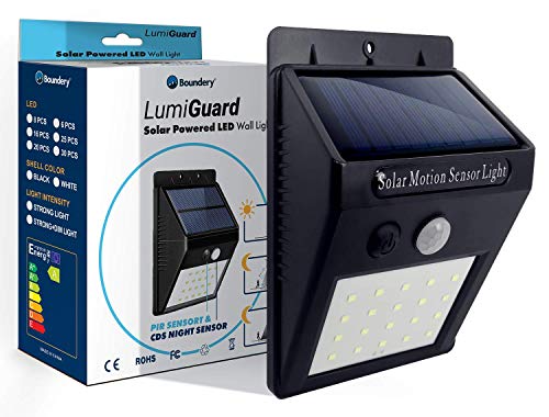 The Original LumiGuard Solar Motion Light by Boundery - 200lm LED Wireless Waterproof Yard Lights for Outside Patio, Pool Deck, Garden, Stairs, Home Landscape, Energy Saving, Efficient, Safe (1 Pack)