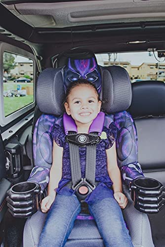 KidsEmbrace Marvel Black Panther 2-in-1 Forward-Facing Car Seat Latch | 5-Point Harness 26.5-65lbs converts to Belt-Positioning Booster 40-100lbs | Adjustable