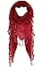 KMystic Lace Triangle Sheer Scarf (Winter Red)