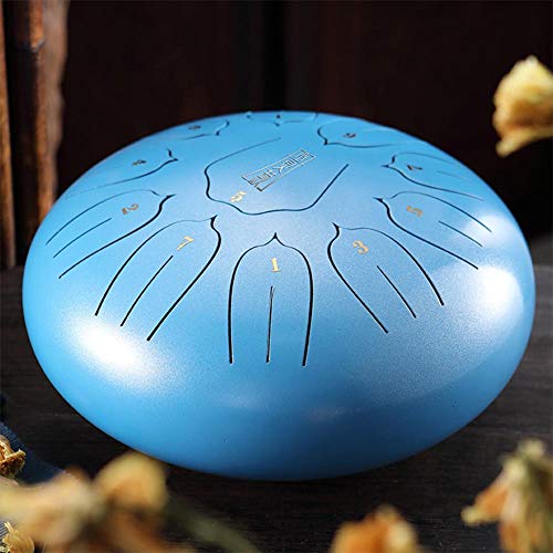 Niome 12 Inch Steel Tongue Drum 11 Notes w/Travel Bag and Mallets,Tank Drum Chakra Drum,Percussion Hand Drum Instrument - Thumbnail 2