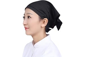 HAOZAIKEJI Chef Barista Hat Women Waitress Baker Triangular Hair Bandanna Cook Uniform Turban Kitchen Restaurant Skull Cap