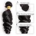 10A Brazilian Loose Wave Hair 3 Bundles with Frontal Closure (16 18 20 with14 Frontal) Uprocessed Human Hair Weave Bundles with Frontal Loose Wave Hair with 13x4 Ear To Ear Lace Frontal Natural Color