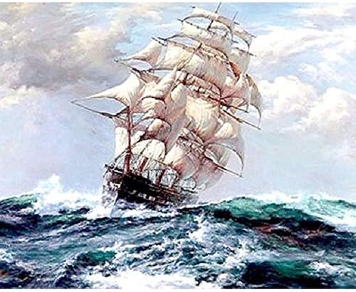 Jigsaw Puzzle 1000 Pieces Adult Puzzles Wood Ship Sailing Ocean Picture Room Children Art DIY Leisure Game Fun Toy Suitable Family Frien
