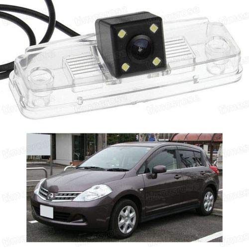 FidgetFidget Car Rear View Camera Reverse Backup CCD 4 LED for Nissan Tiida Versa 2007-2010