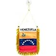 AZ FLAG Venezuela Mini Banner 6'' x 4'' - Venezuelan Pennant 15 x 10 cm - Mini Banners 4x6 inch Suction Cup Hanger