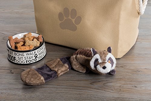 DII Bone Dry Medium Rectangle Pet Toy and Accessory Storage Bin, 16x10x12", Collapsible Organizer Storage Basket for Home Dcor, Pet Toy, Blankets, Leashes and Food-Taupe Paw Print