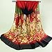 Hithop Bestpriceam Women Lady Chiffon Butterfly Print Neck Shawl Scarf Scarves Wrap Stole (Red New), 59.06