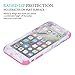 iPhone 7 Plus Case, iPhone 8 Plus Case, JDHDL White Marble Stone Pattern Shockproof 2in1 Dual Layer TPU Bumper Hard PC Hybrid Defender Armor Case Cover for Apple iPhone 7 Plus /8 Plus (Pink)