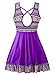 COCOPEAR Women's Tribal Print One Piece Swimdress Skirted Bottom Swimsuit(FBA) BueViolet 3XL/14-16