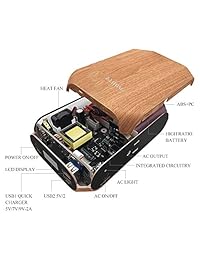 Z LITONG   Batería portátil de alta capacidad para ordenador portátil, con salida de CA, 2 puertos USB y puerto tipo C, carga rápida para ordenadores portátiles, smartphones, tabletas, portátiles y más